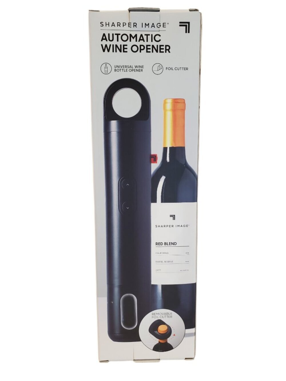 Sharper Image Automatic Universal Wine Bottle Opener with Foil Cutter